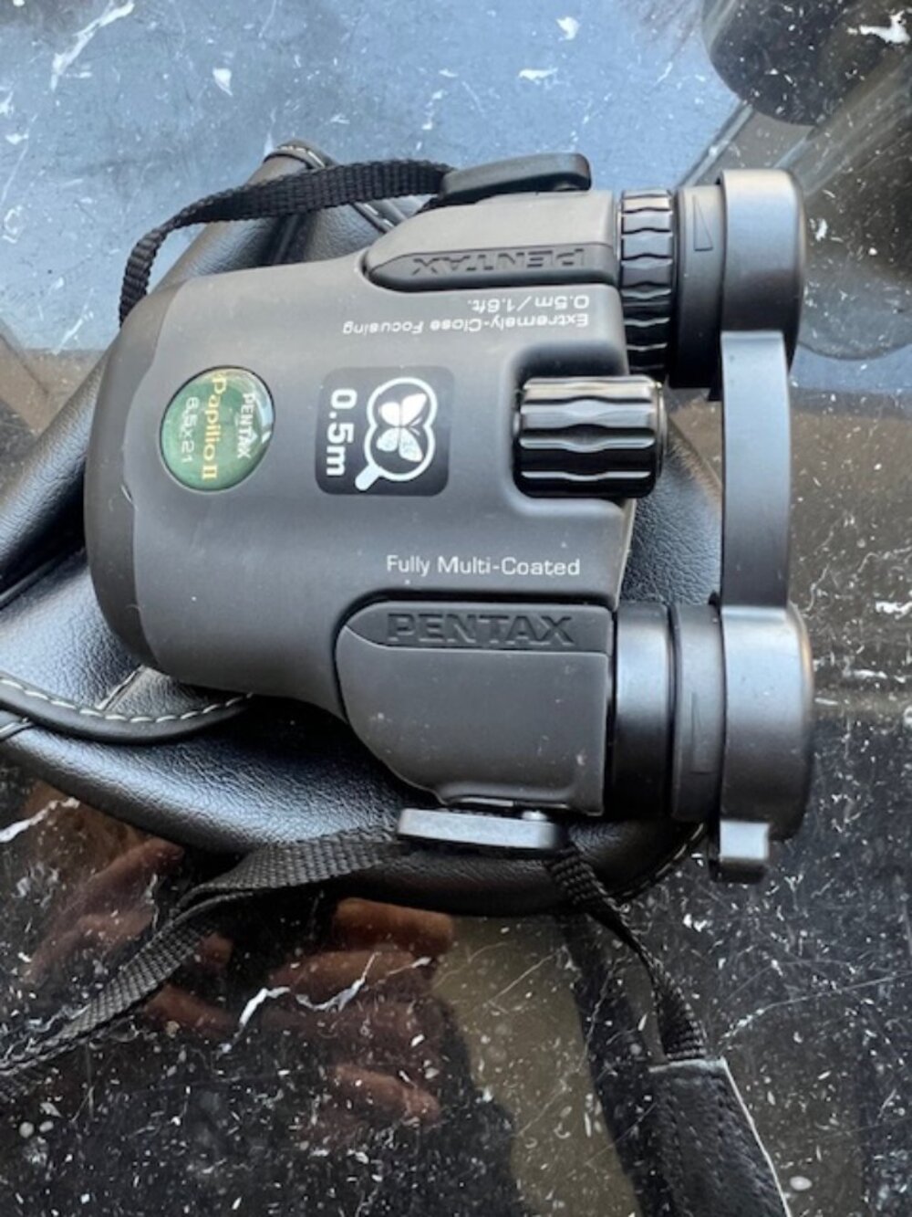 Pentax Binoculars .5 m with case and attached neck strap